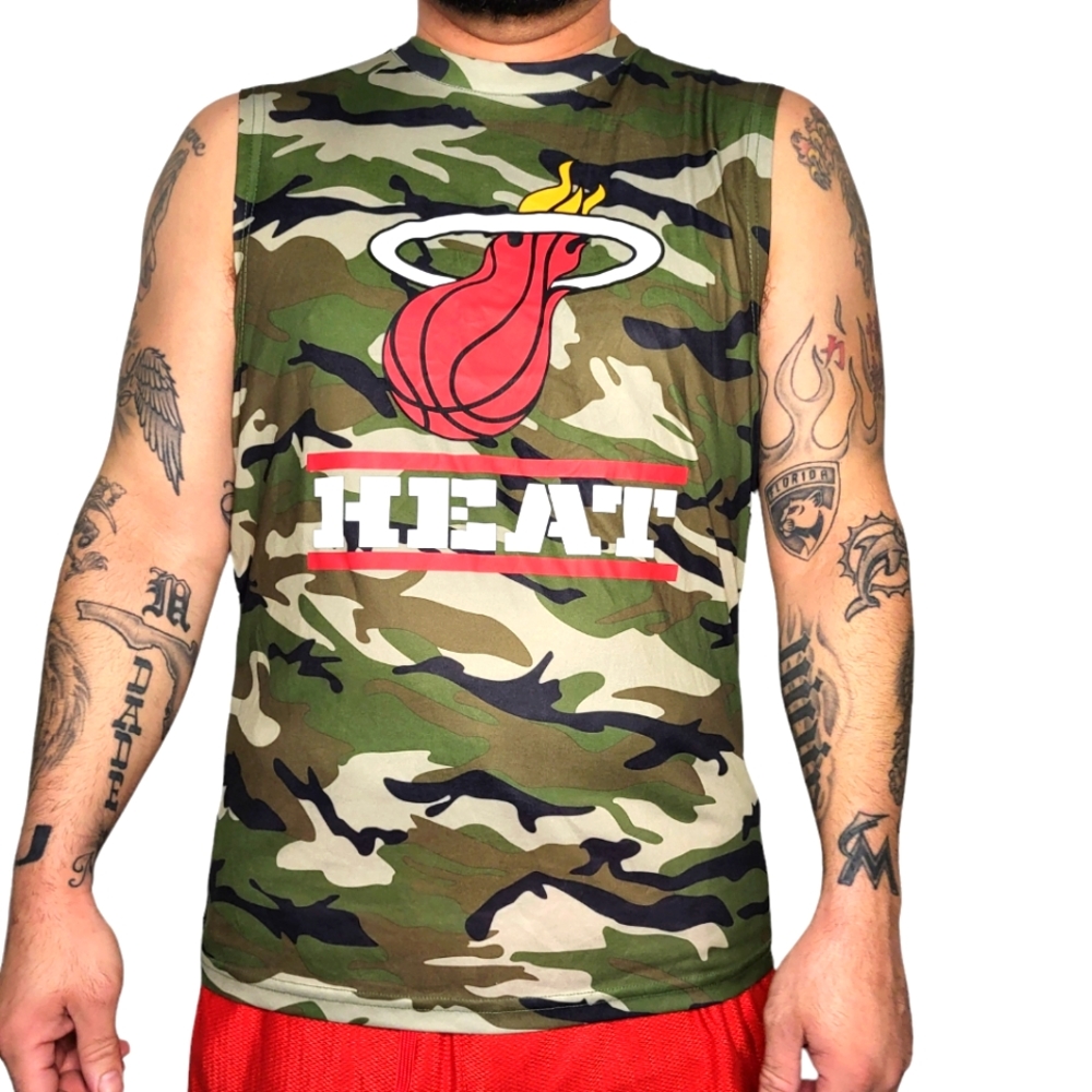NBA Miami Heat Camo Sleeveless Men's Top